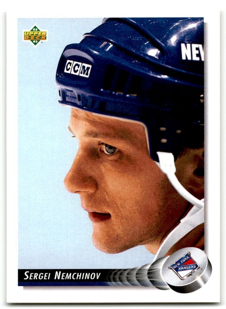 1992-93 Upper Deck Sergei Nemchinov New York Rangers #298