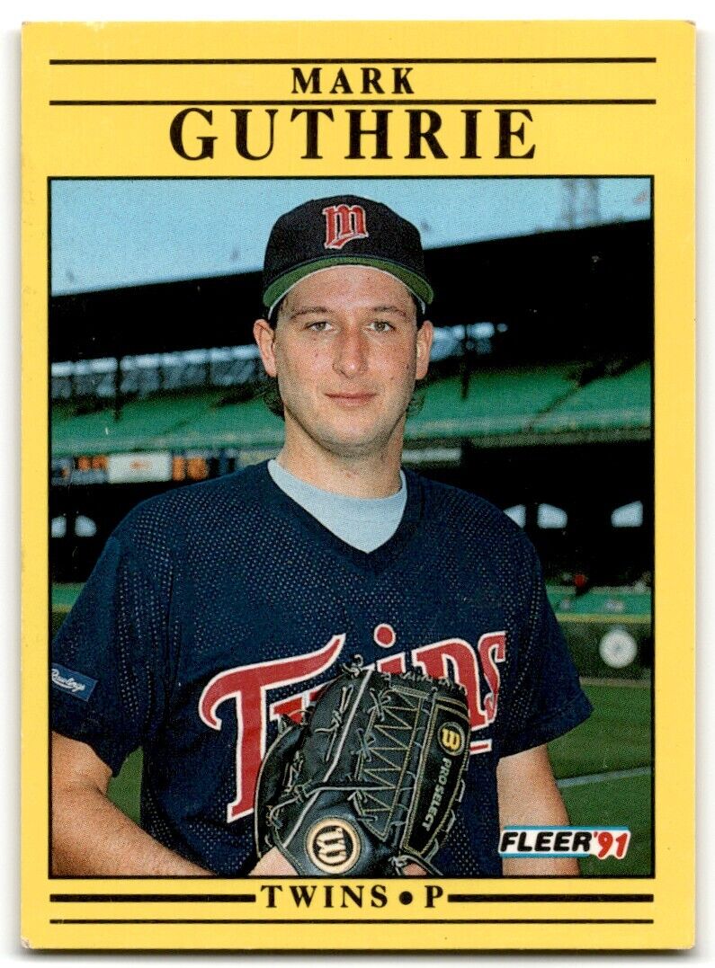 1991 Fleer Mark Guthrie Minnesota Twins #612