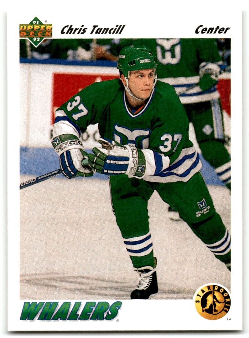 1991-92 Upper Deck Chris Tancill Rookie Hartford Whalers #455