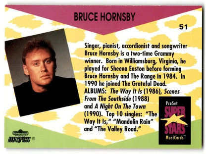 1991-92 ProSet Super Stars MusiCard Bruce Hornsby #51