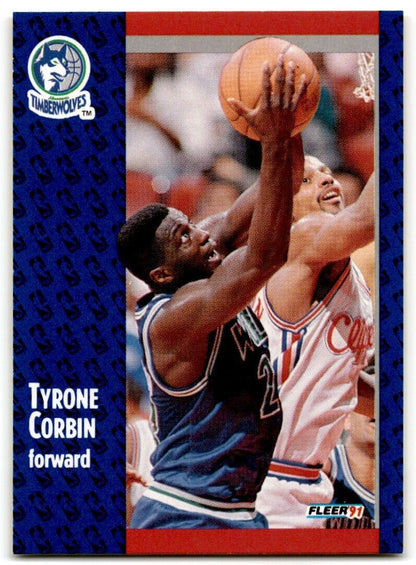 1991-92 Fleer Tyrone Corbin Minnesota Timberwolves #122