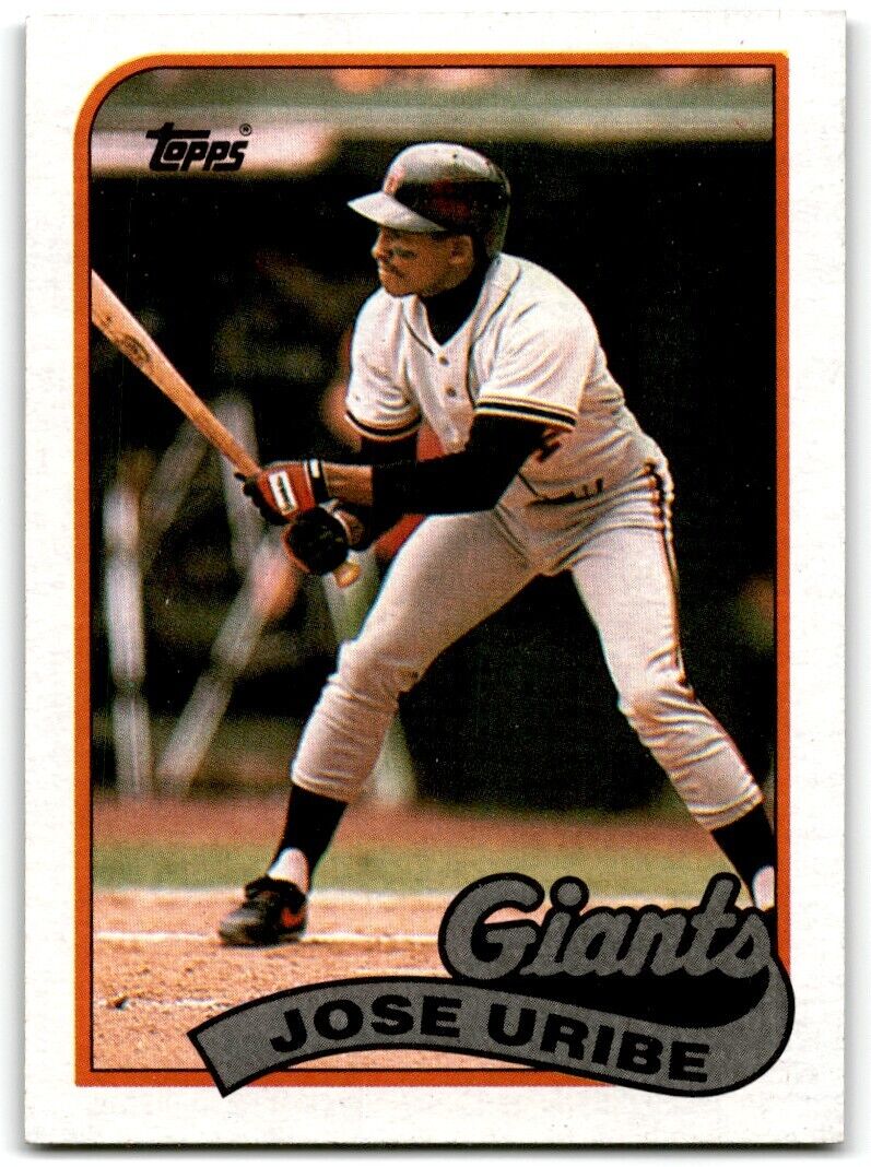 1989 Topps Jose Uribe San Francisco Giants #753