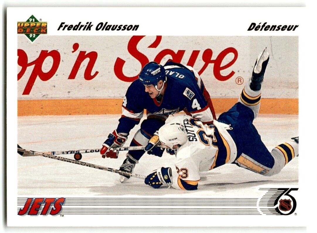 1991-92 Upper Deck French Fredrik Olausson Winnipeg Jets #383