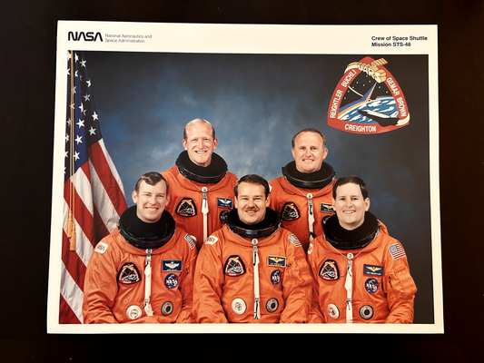 NASA Space Shuttle STS-48 crew litho 10x8