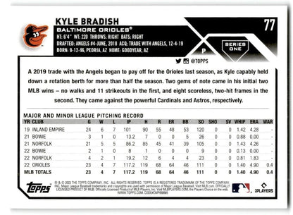 2023 Topps Kyle Bradish Baltimore Orioles #77