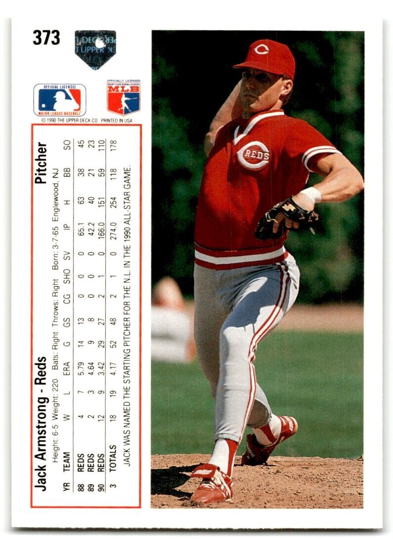 1991 Upper Deck Jack Armstrong Cincinnati Reds #373