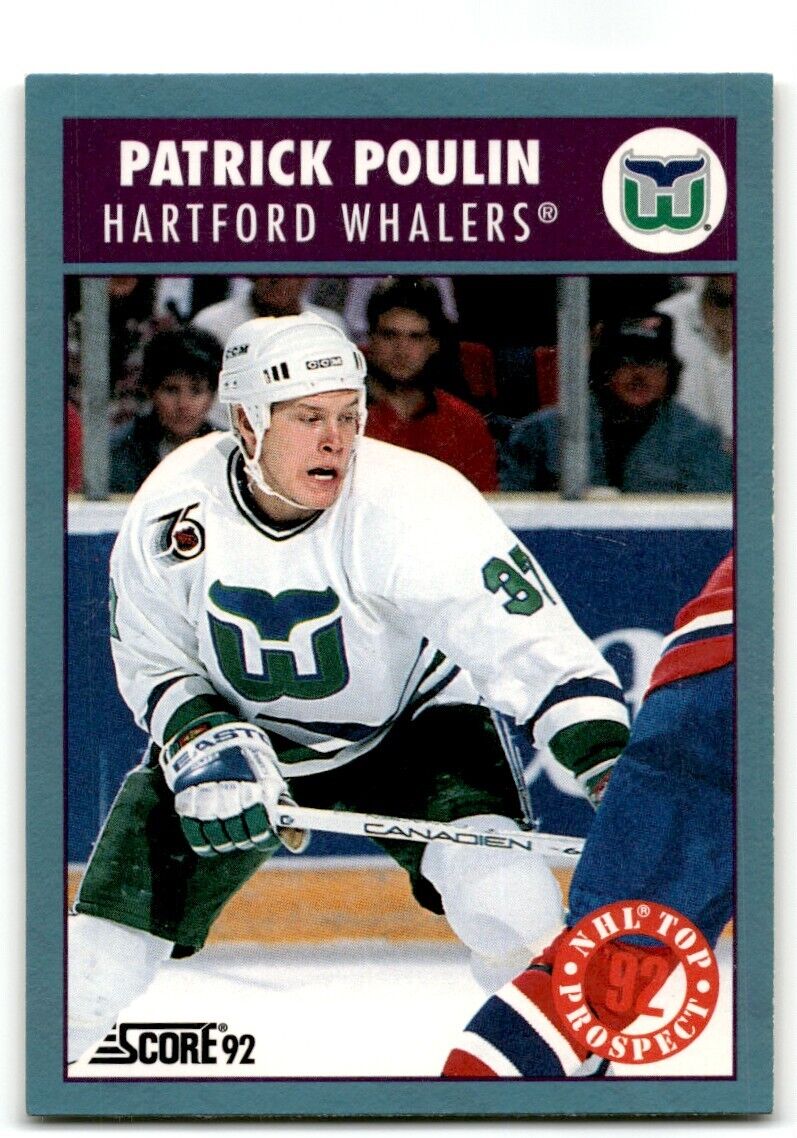 1992-93 Score Canadian Patrick Poulin Hartford Whalers #478