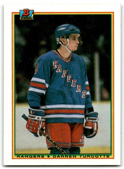 1990-91 Bowman Darren Turcotte Rookie New York Rangers #216