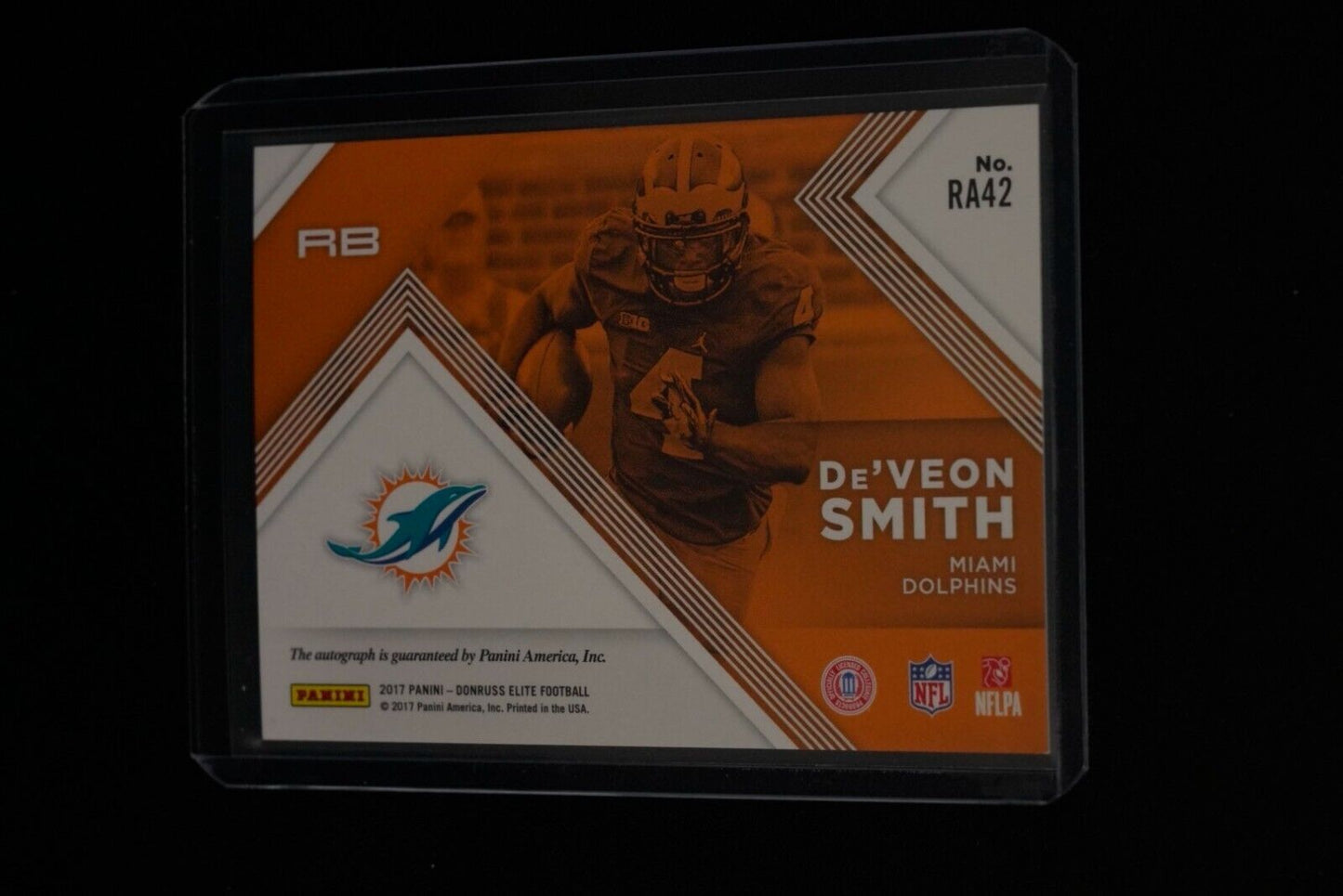 De'Veon Smith Rookie 2017 Elite Draft Picks Status /299Auto Miami Dolphins AUTO