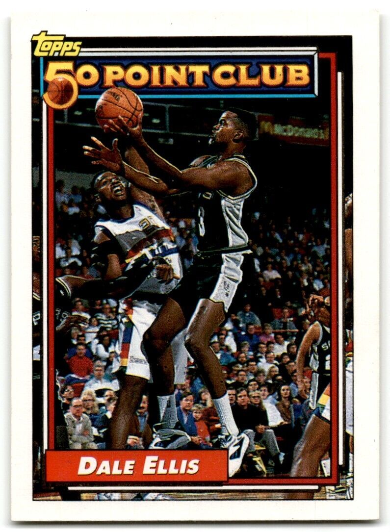 1992-93 Topps 50 points club Dale Ellis San Antonio Spurs #204