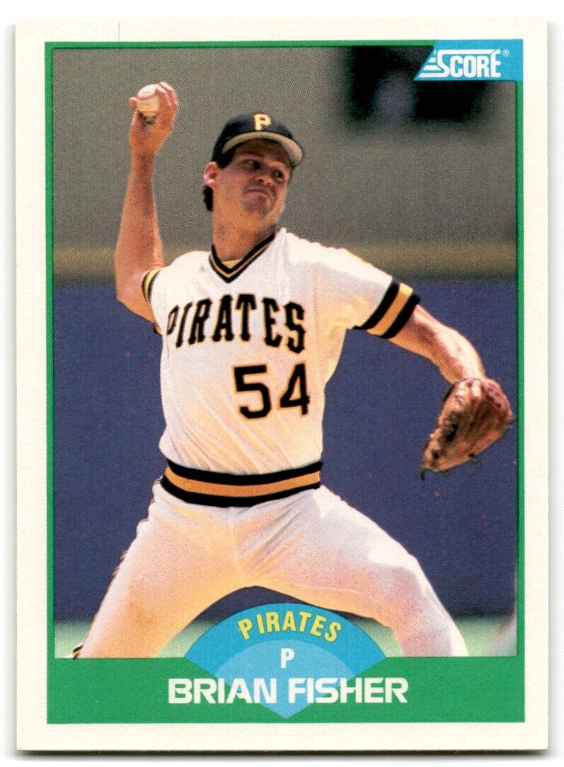 1989 Score Brian Fisher Pittsburgh Pirates #24