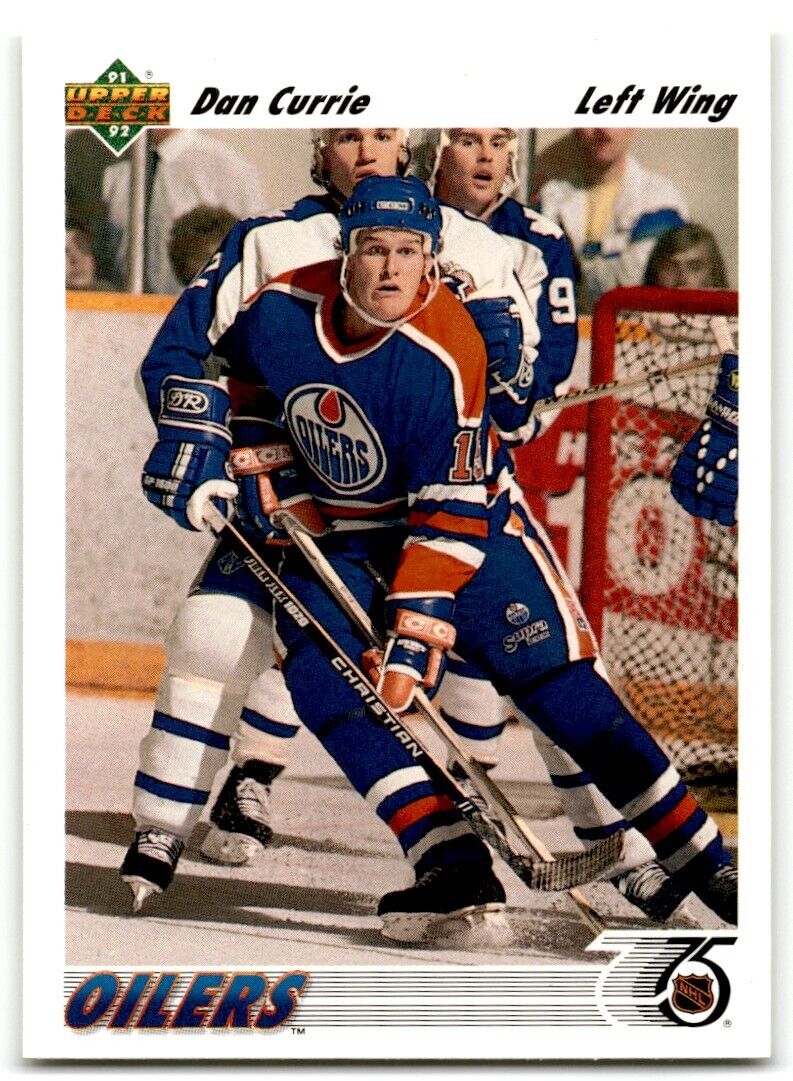 1991-92 Upper Deck Dan Currie Rookie Edmonton Oilers #347A