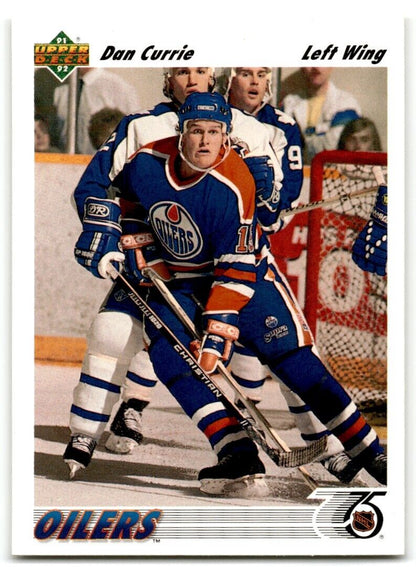 1991-92 Upper Deck Dan Currie Rookie Edmonton Oilers #347A