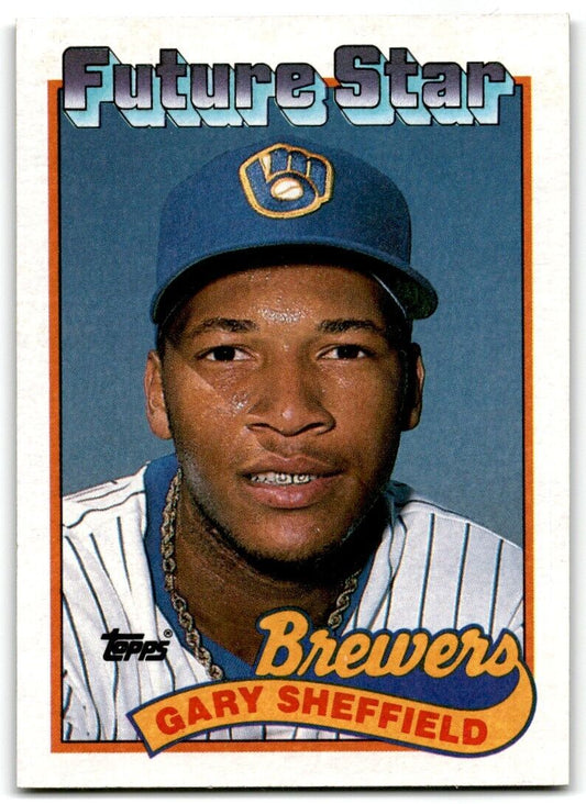 1989 Topps Gary Sheffield Rookie Milwaukee Brewers #343