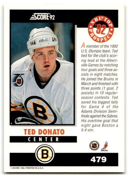 1992-93 Score Ted Donato Boston Bruins #479