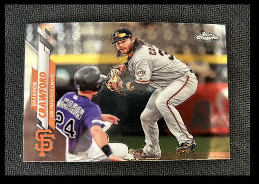 2020 Topps Chrome Brandon Crawford San Francisco Giants #88