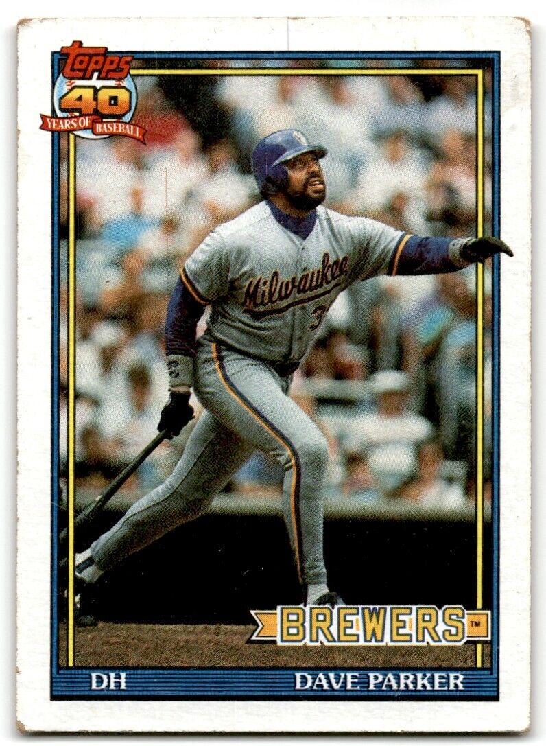 1991 Topps Dave Parker Milwaukee Brewers #235