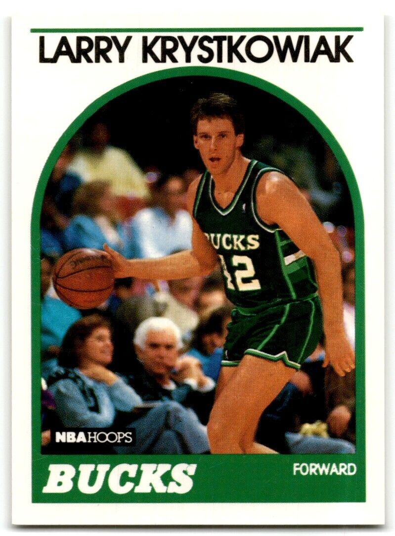 1989-90 Hoops Larry Krystkowiak Rookie Milwaukee Bucks #258