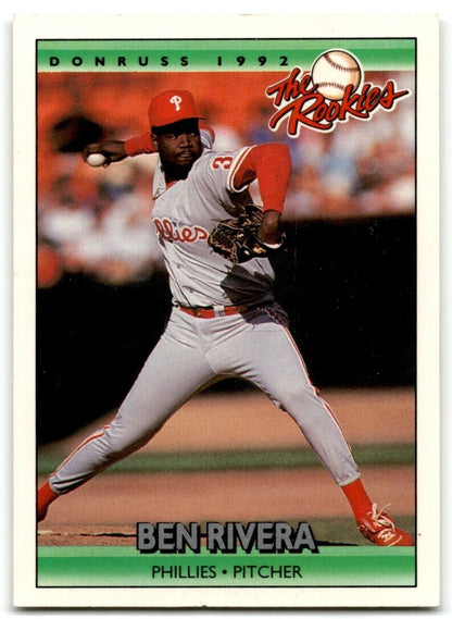 1992 Donruss The Rookies Ben Rivera Philadelphia Phillies #104