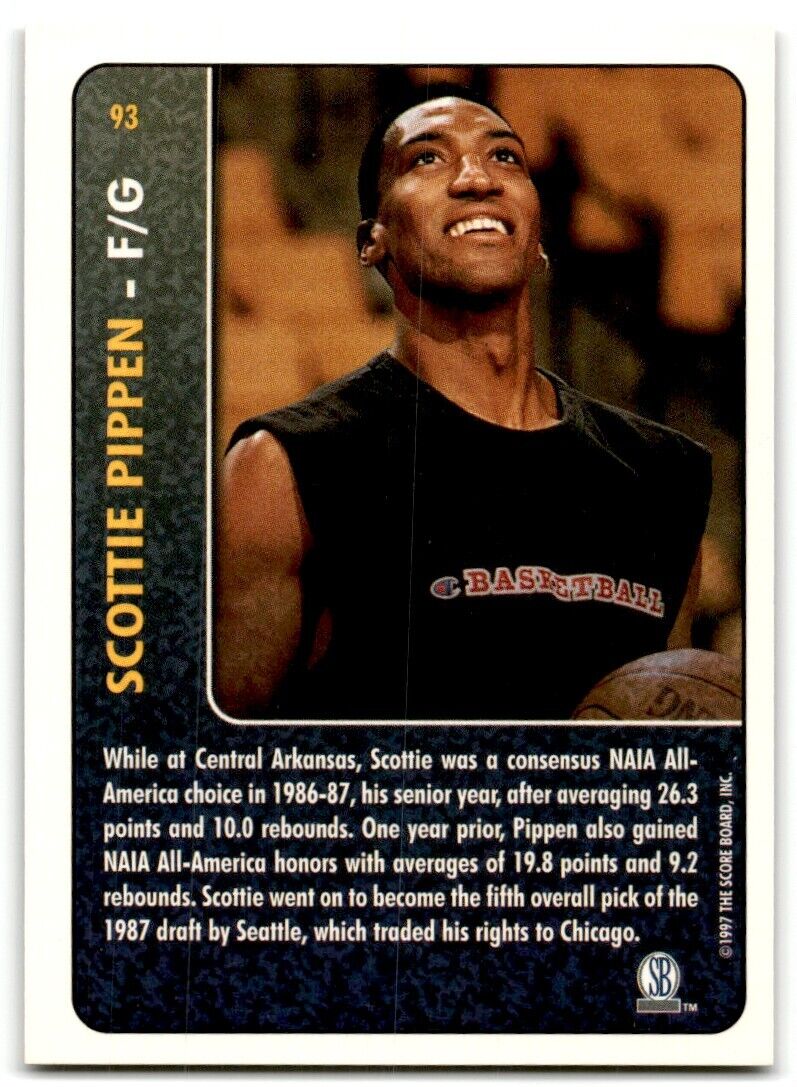 1997-98 Score Board Rookies Scottie Pippen Central Arkansas Bears #93