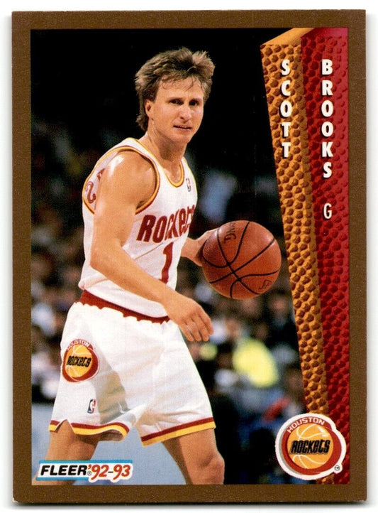 1992-93 Fleer Scott Brooks Houston Rockets #344