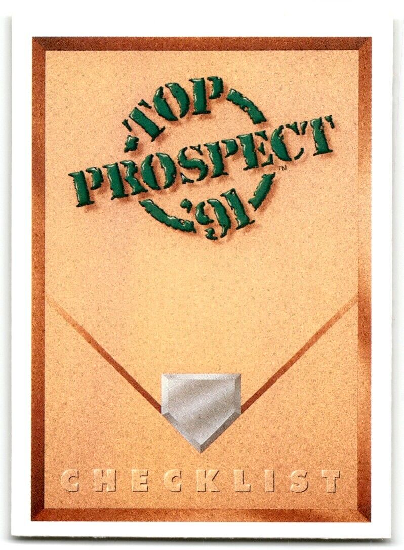 1991 Upper Deck Top Prospect Checklist #50