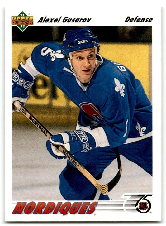 1991-92 Upper Deck Alexei Gusarov Rookie Quebec Nordiques #365