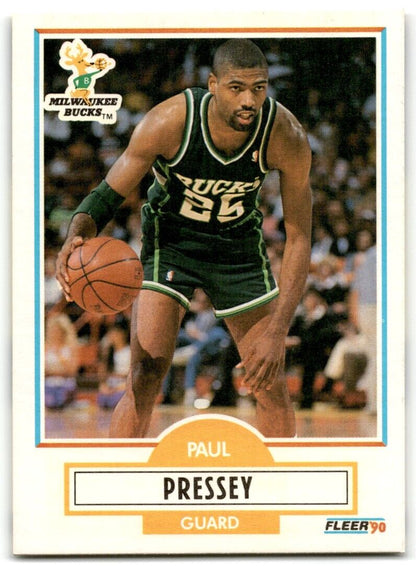 1990-91 Fleer Paul Pressey Milwaukee Bucks #107