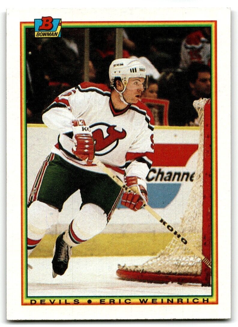 1990-91 Bowman Eric Weinrich Rookie New Jersey Devils #90