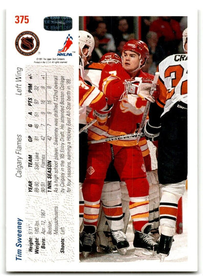 1991-92 Upper Deck Tim Sweeney Calgary Flames #375