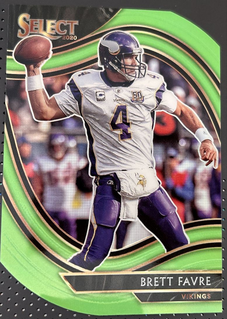 2020 Panini Select Green Brett Favre Minnesota Vikings #310 Die-Cut