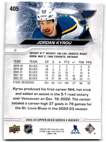 2023-24 Upper Deck Jordan Kyrou St. Louis Blues #405