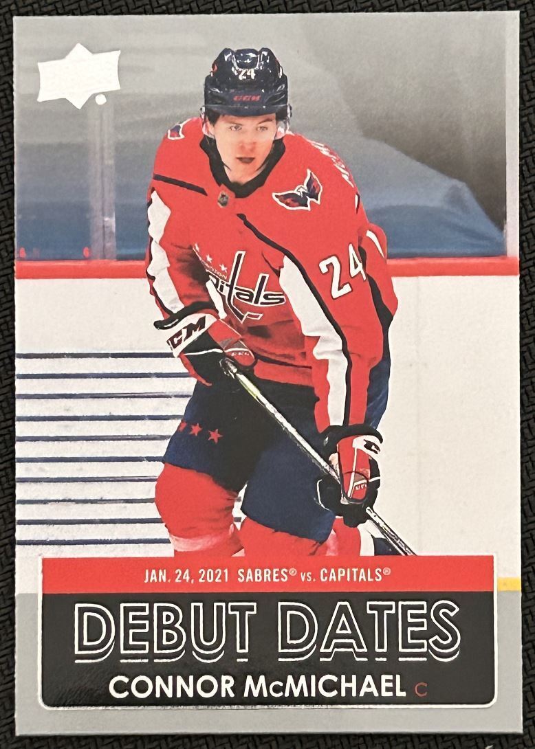 2021-22 Upper Deck Debut Dates Connor McMichael Rookie Washington Capitals