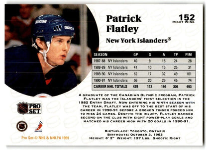 1991-92 Pro Set Patrick Flatley New York Islanders #152