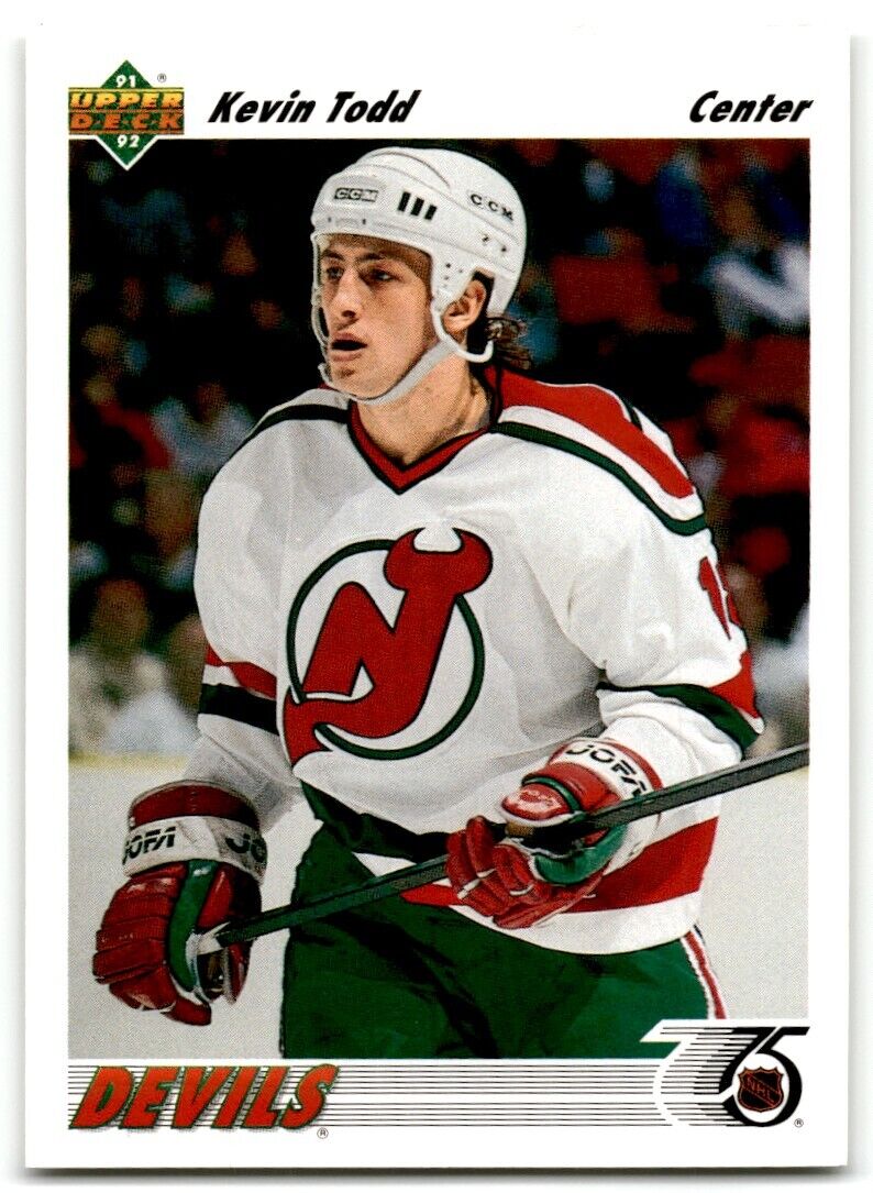 1991-92 Upper Deck Kevin Todd Rookie New Jersey Devils #401