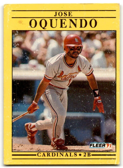 1991 Fleer Jose Oquendo St. Louis Cardinals #640