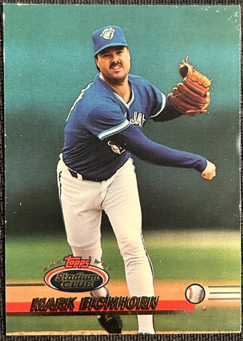 1993 Topps Stadium Club Mark Eichhorn Toronto Blue Jays #617