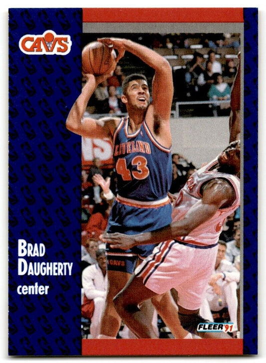 1991-92 Fleer Brad Daugherty Cleveland Cavaliers #34