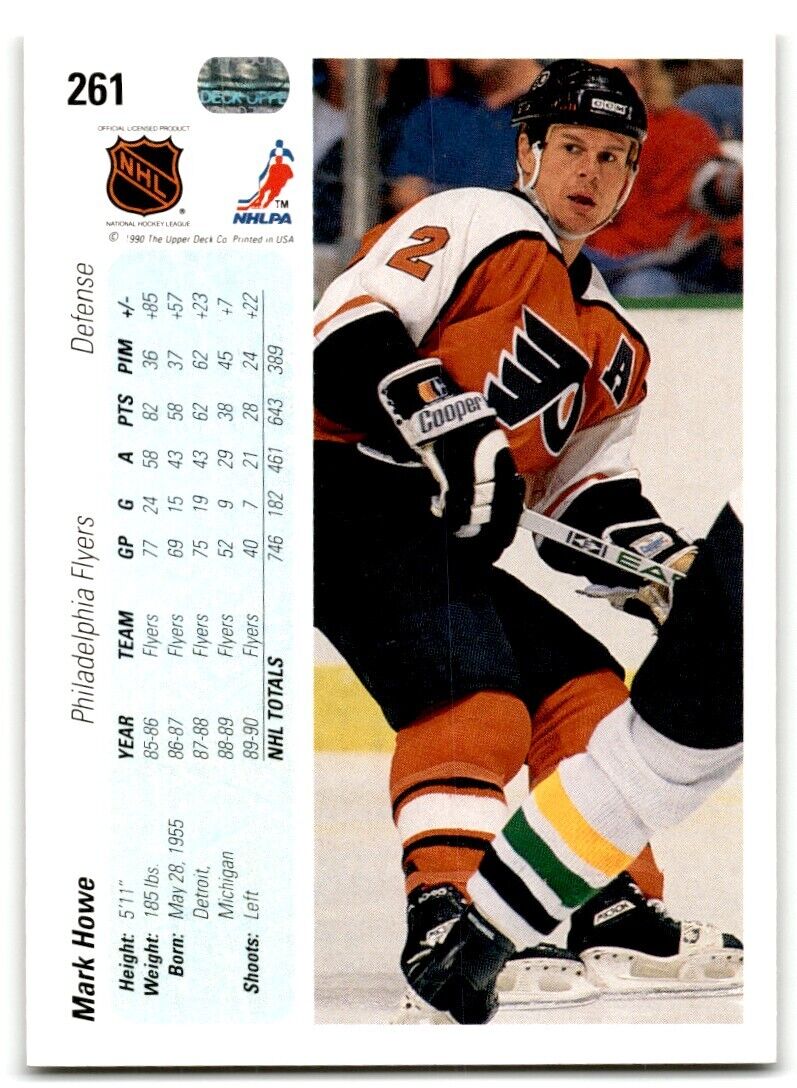 1990-91 Upper Deck Mark Howe Philadelphia Flyers #261