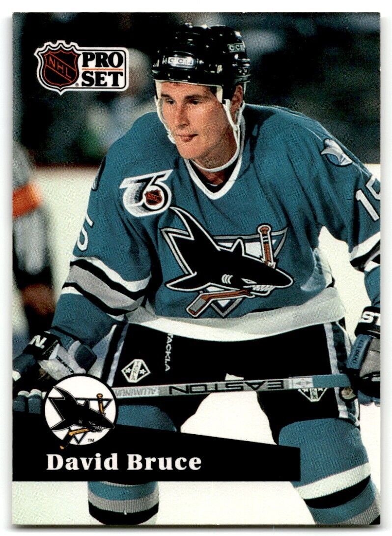 1991-92 Pro Set David Bruce Rookie San Jose Sharks #485