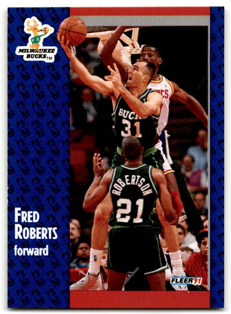 1991-92 Fleer Fred Roberts Milwaukee Bucks #117