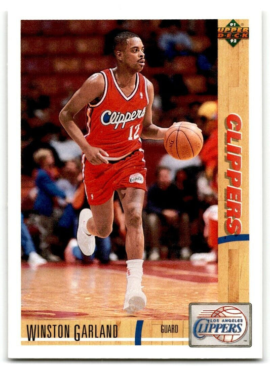 1990-91 Upper Deck Winston Garland Los Angeles Clippers #40