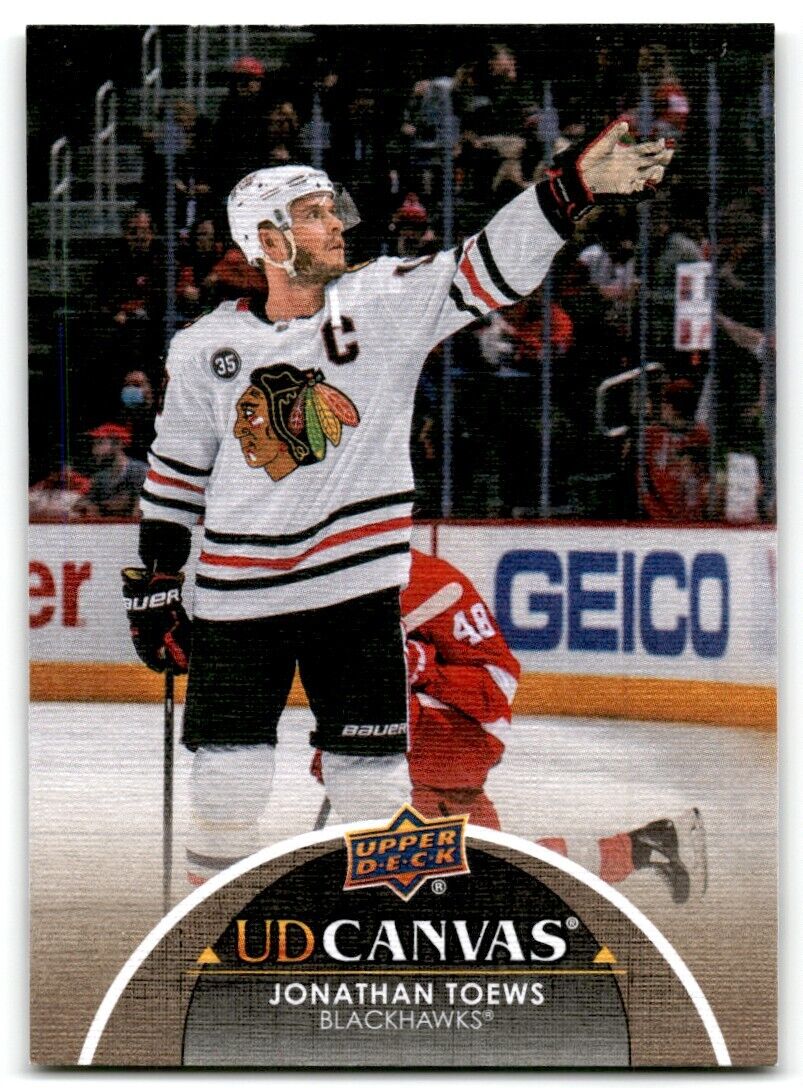 2021-22 Upper Deck UD Canvas Black Jonathan Toews Chicago Blackhawks #C289