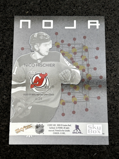 2020-21 Skybox Metal Universe Alon Nico Hischier New Jersey Devils #A-24