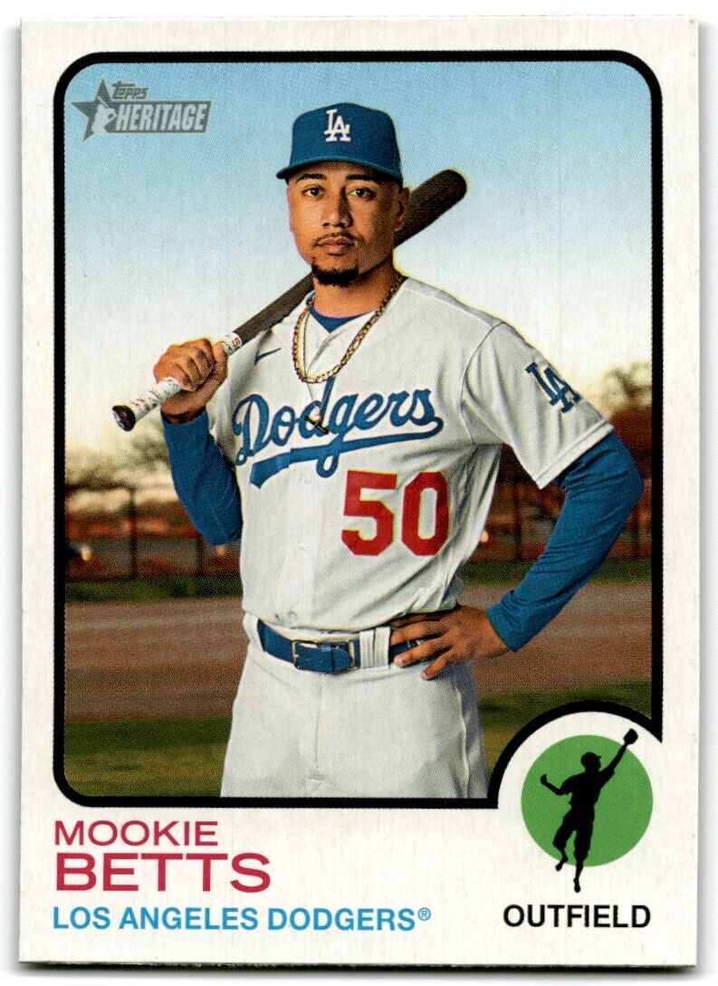 2022 Topps Heritage Mookie Betts Los Angeles Dodgers #386