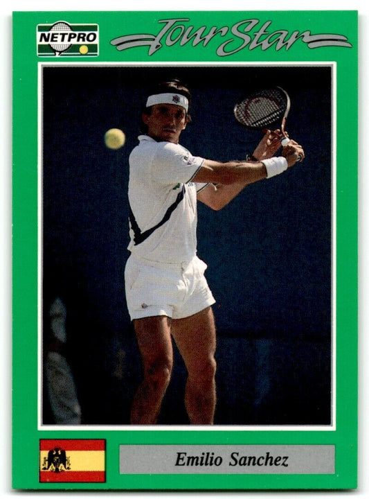 1991 Protennis player Cards Netpro Tour Star Emilio Sanchez #26