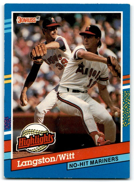 1991 Donruss Bonus Cards Mark Langston/Mike Witt California Angels #BC-1