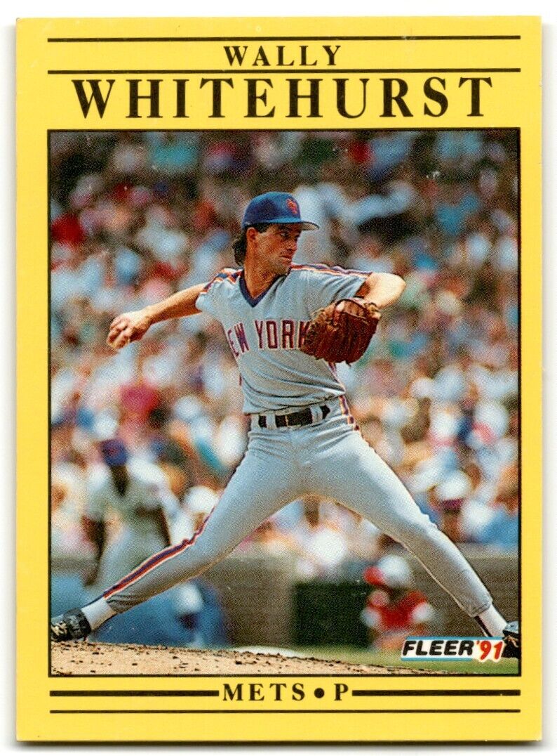 1991 Fleer Wally Whitehurst New York Mets #166