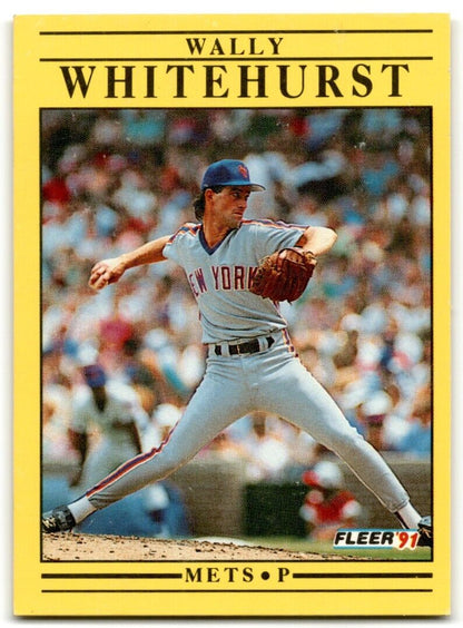 1991 Fleer Wally Whitehurst New York Mets #166