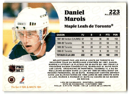 1991-92 Pro Set Daniel Marois Toronto Maple Leafs #223